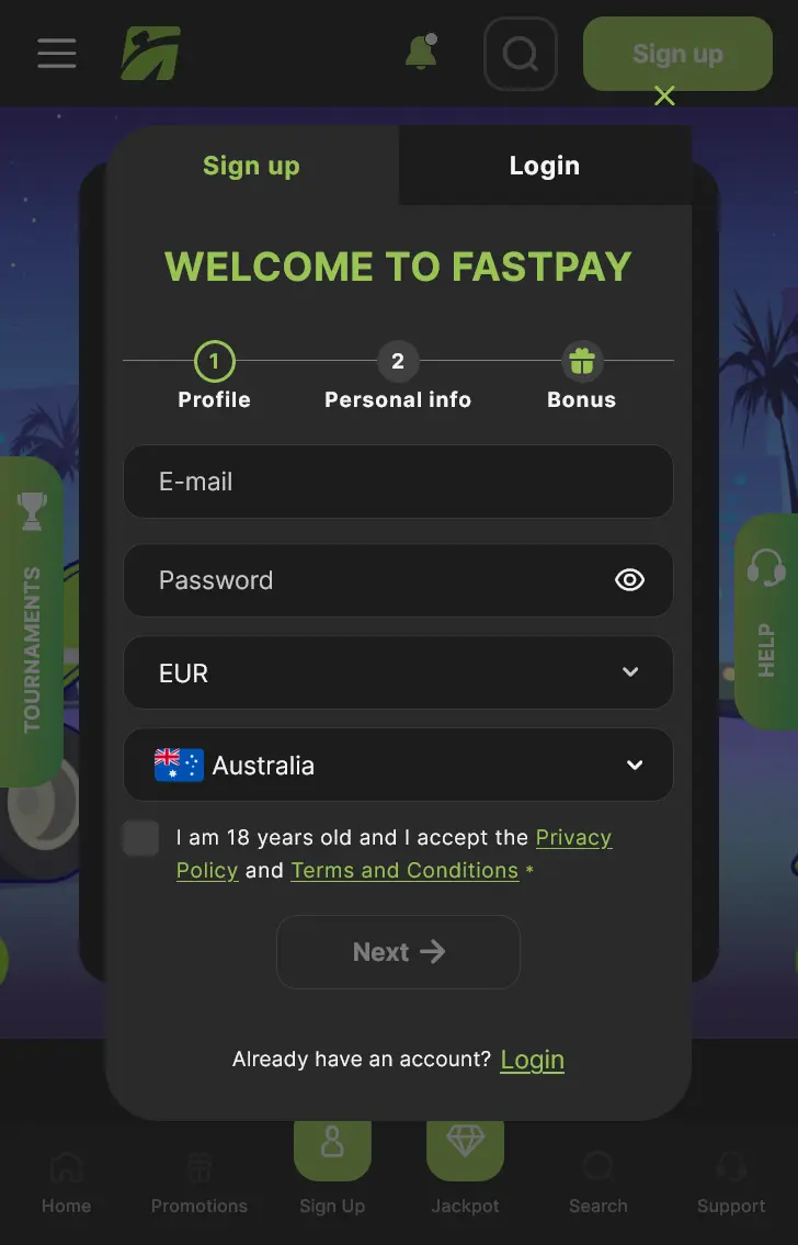 fastpay login